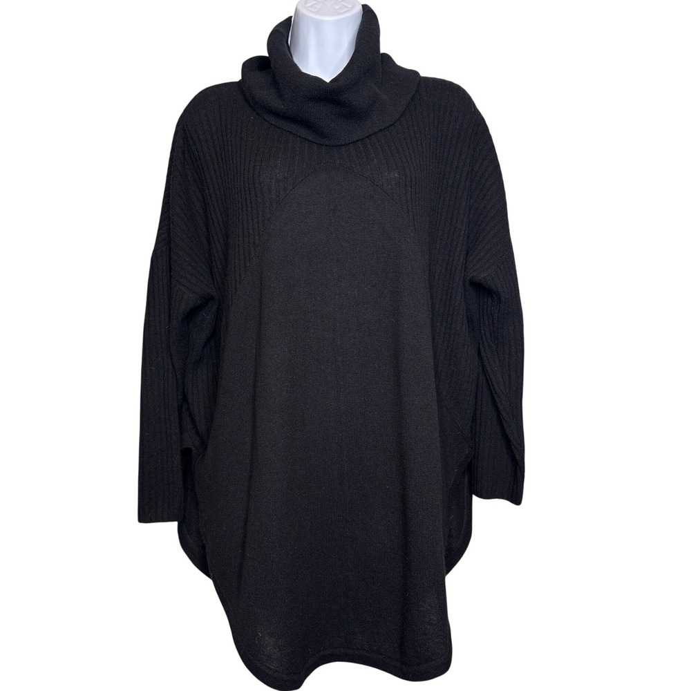 Donna Karan Sleepwear Black Cowl Neck Wool Cashmere Sweater Size XS S Daywear